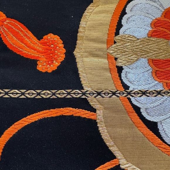 Elegant Black and Gold Japanese Table Runner 13 feet Long - Picture 8 of 8